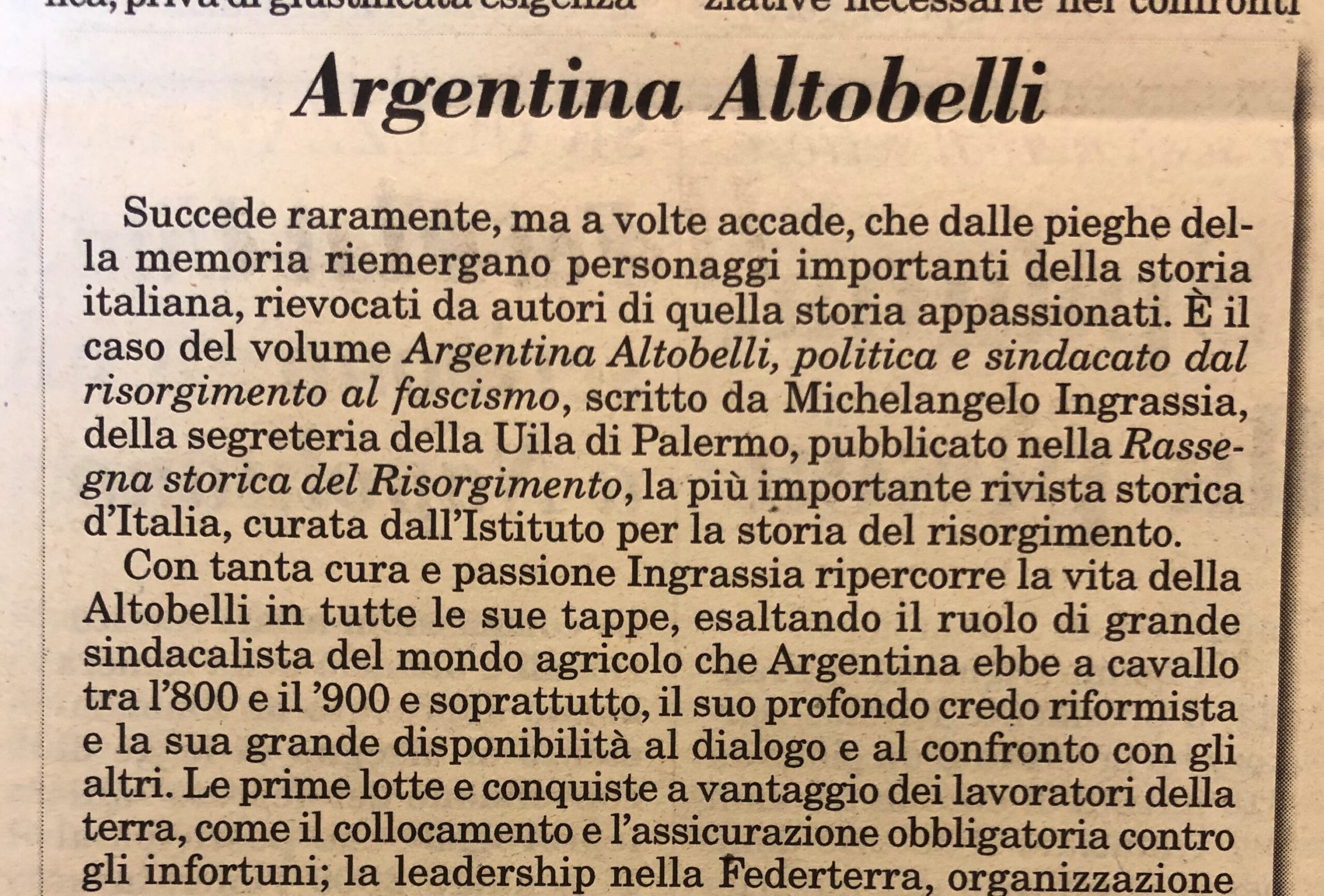 Argentina Altobelli (Lavoro Italiano)